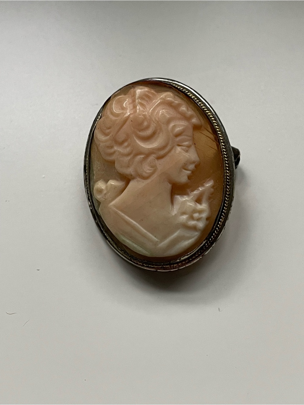 Antique Italian Carved Cameo Pendant Brooch 🇮🇹